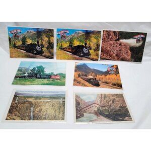 Vintage Lot of 7 Durango & Silverton Narrow Gauge Railroad Museum Postcards